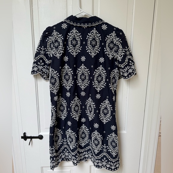 Sezane Elvina Dress Navy / Ecru - Size 4 - Picture 6 of 6